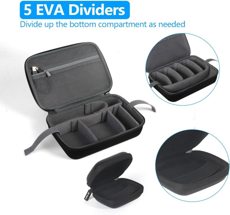 JSVER Hard Carrying Case for GoPro Hero13/12/11/10/9/8/7, AKASO EK7000 / Brave 4 4K / Brave 7 LE/Brave 8 / V50X and Insta360 (Set of 2) - Image 3